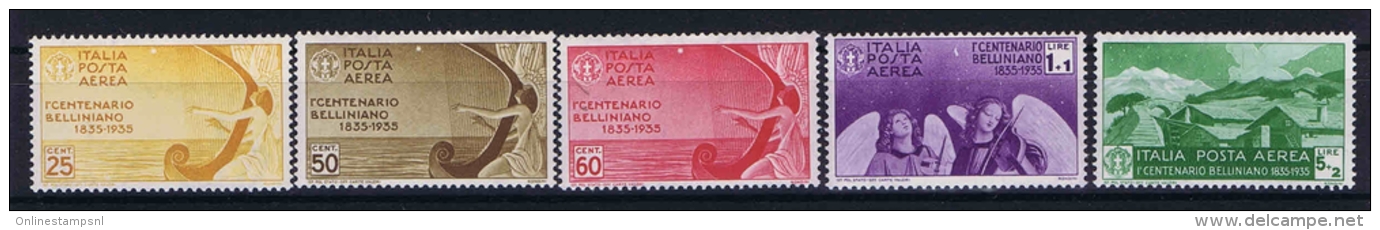 Italy:   1935 Sa A 90 - 94 Mi  538 - 542, MNH/** Yv 86 - 90 - Nuovi