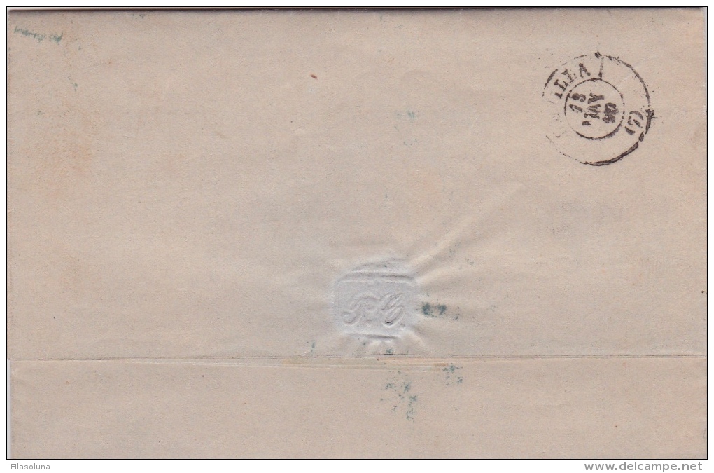 01977 Carta De Valencia A Sevilla 1870 - Covers & Documents