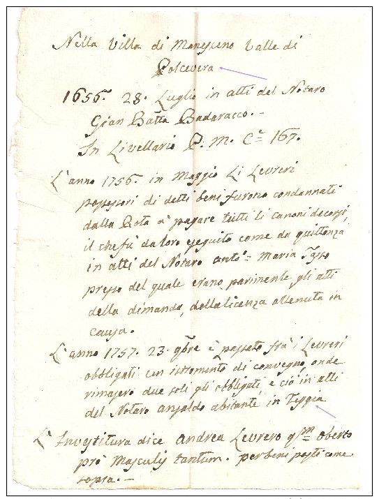 GENOVA - Liguria - ARCHIVE / Famiglia Marchese Pietro Paolo CELESIA - Cadoine de Gabriac / 23 Documenti 1718 -1826 + TOP