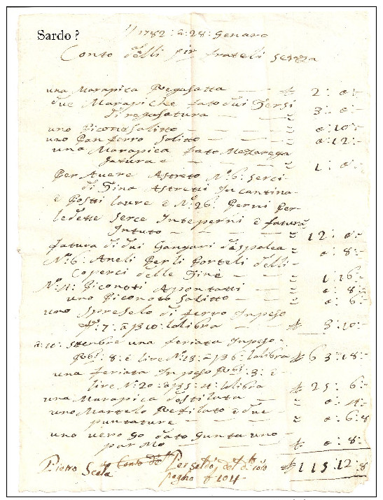 GENOVA - Liguria - ARCHIVE / Famiglia Marchese Pietro Paolo CELESIA - Cadoine de Gabriac / 23 Documenti 1718 -1826 + TOP