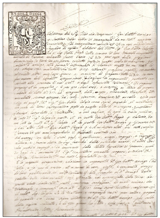 GENOVA - Liguria - ARCHIVE / Famiglia Marchese Pietro Paolo CELESIA - Cadoine de Gabriac / 23 Documenti 1718 -1826 + TOP