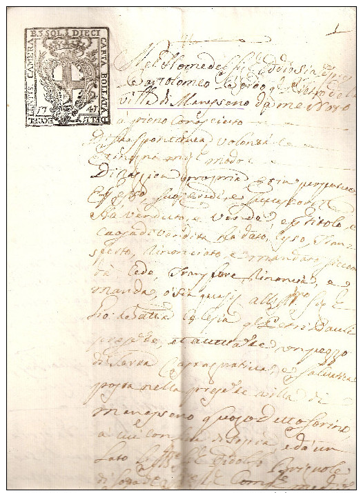 GENOVA - Liguria - ARCHIVE / Famiglia Marchese Pietro Paolo CELESIA - Cadoine de Gabriac / 23 Documenti 1718 -1826 + TOP