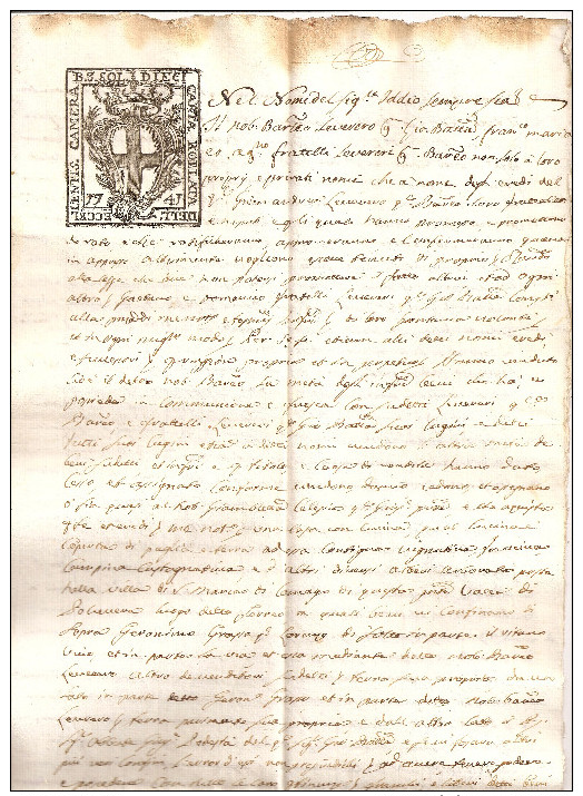 GENOVA - Liguria - ARCHIVE / Famiglia Marchese Pietro Paolo CELESIA - Cadoine de Gabriac / 23 Documenti 1718 -1826 + TOP