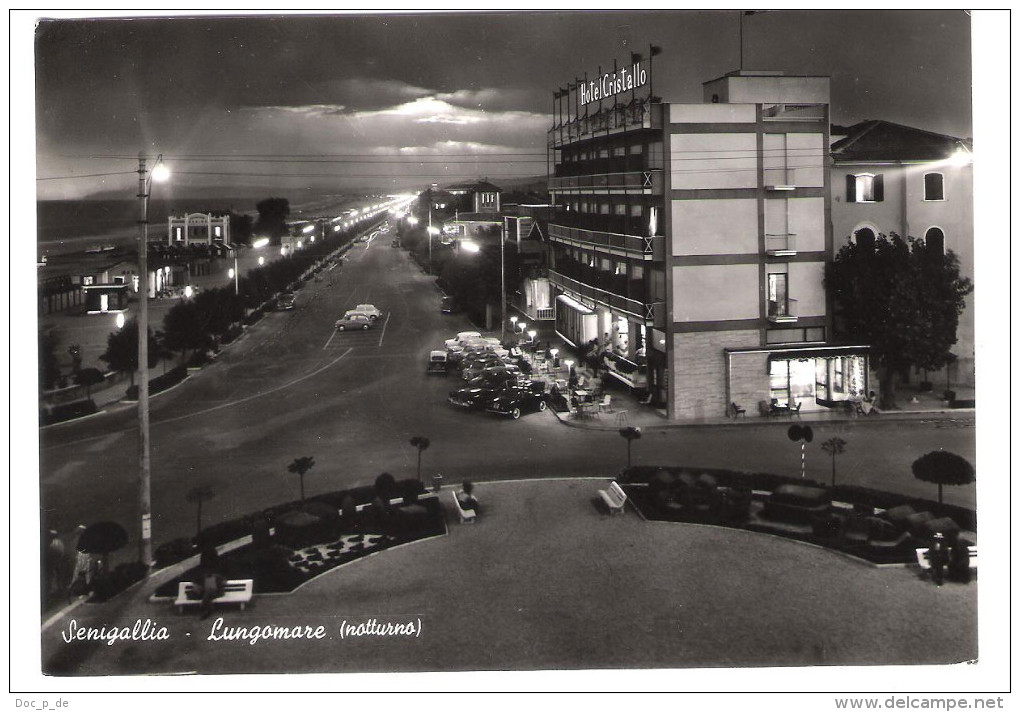 Italy  - Senigallia - Lungomare Hotel Cristallo - 1958 - Cars - Autos - PKW - Nice Stamp - Senigallia