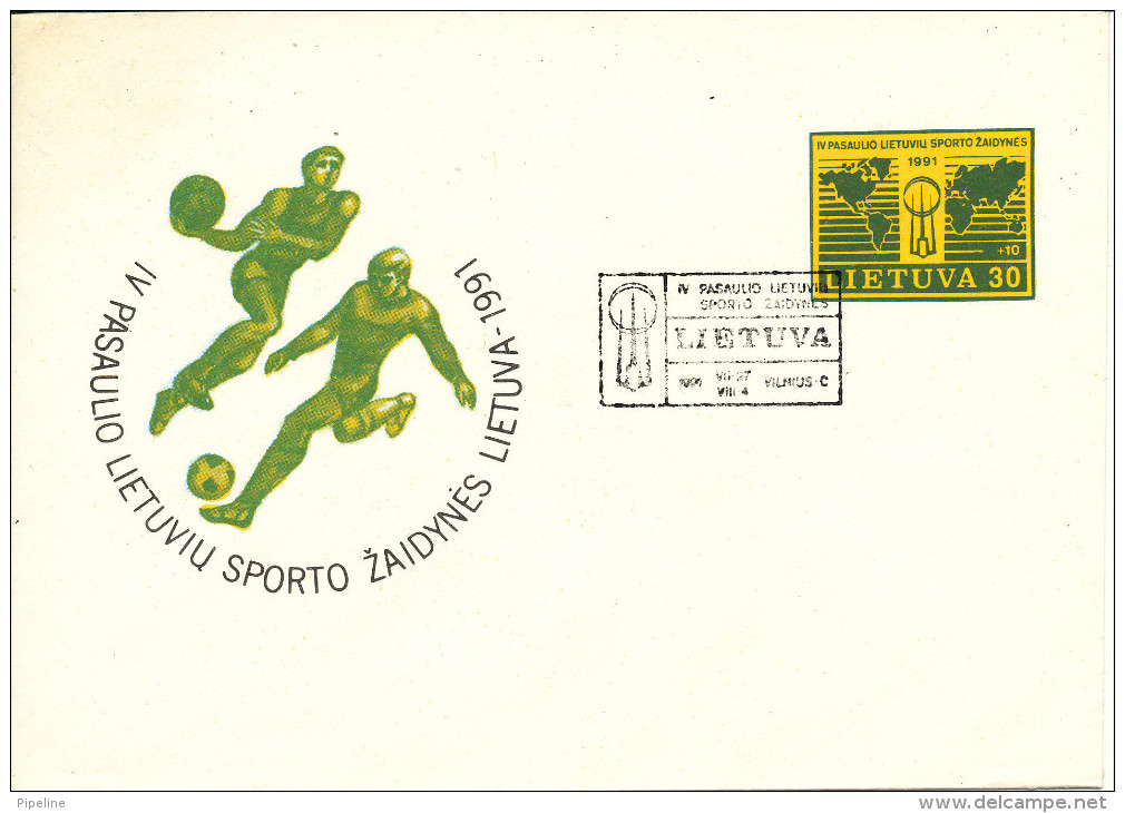 Lithuania Postal Stationery Cover SPORT 1991 - Lithuania