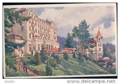 Tchéquie Marienbad, Hôtel Esplanade Und Villa Waldidylle (20211) Usure Des Angles - Czech Republic