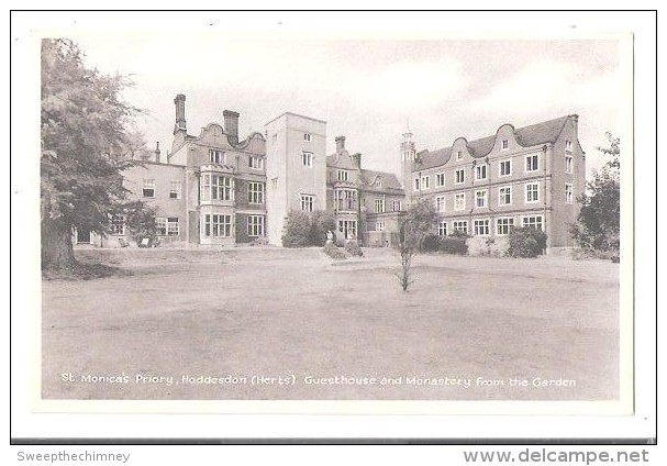 HODDESDON ST.MONICAS PRIORY HERTFORDSHIRE GUESTHOUSE AND MONASTERY FROM THE GARDEN - Hertfordshire