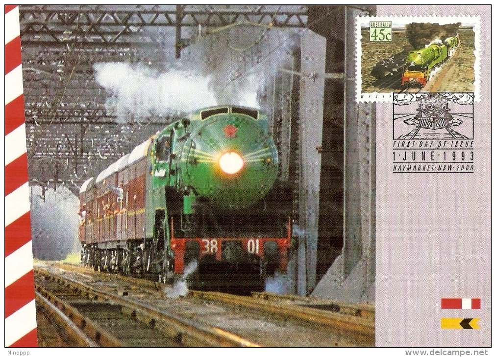 Australia 1993 Trains Western Endeavor - Maximum Cards