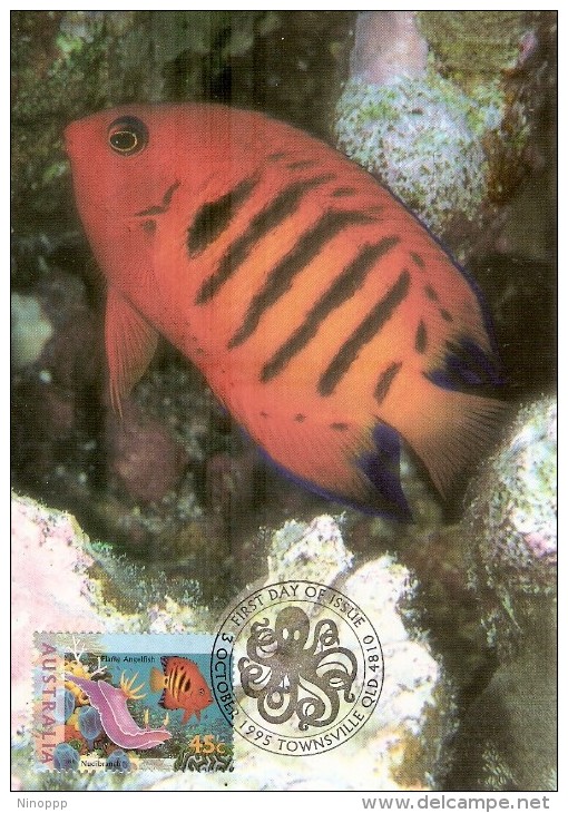 Australia 1995 The World Downunder, 45c Flame Angelfish - Maximumkaarten