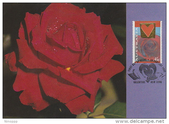 Australia 1995 Valentine Day Rose - Maximum Cards