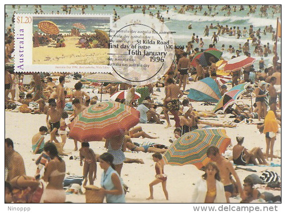 Australia 1996 Australia Day Beach Umbrellas - Maximum Cards