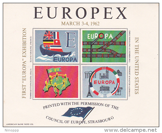 United States 1962 Europex Exhibitioin Mini Sheet MNH - Sheets
