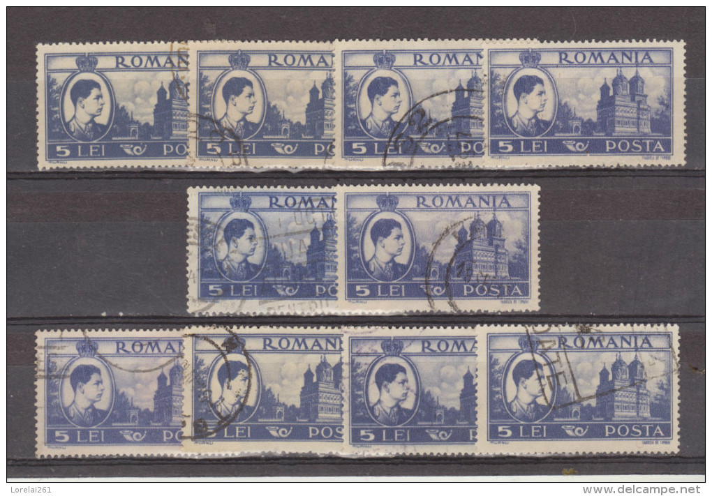 1947 - Roi Michel / Activites Nationales Yv No 980  Et Mi 1071   LOT X 10 - Usado