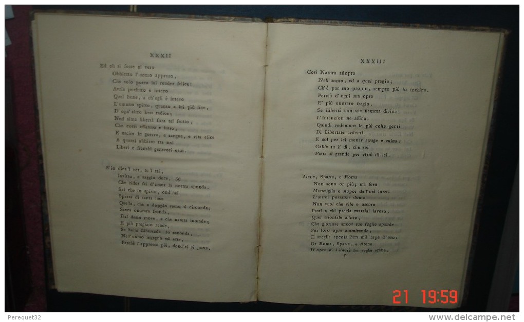 I BENI DELLA LIBERTA.Prose E Poesie.Nella Sala Filarmonica.76 Pages.Dim 243X180. - Livres Anciens