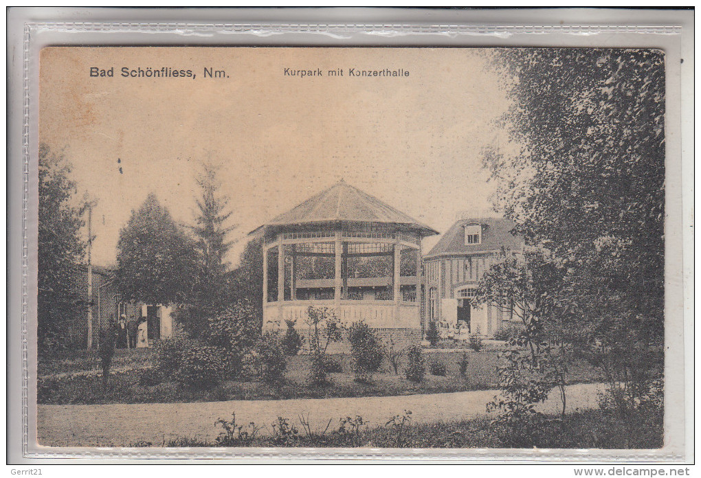 NEUMARK - BAD SCHÖNFLIESS / TRZCINSKO ZDROJ, Kurpark Mit Konzerthalle, 1916 - Neumark