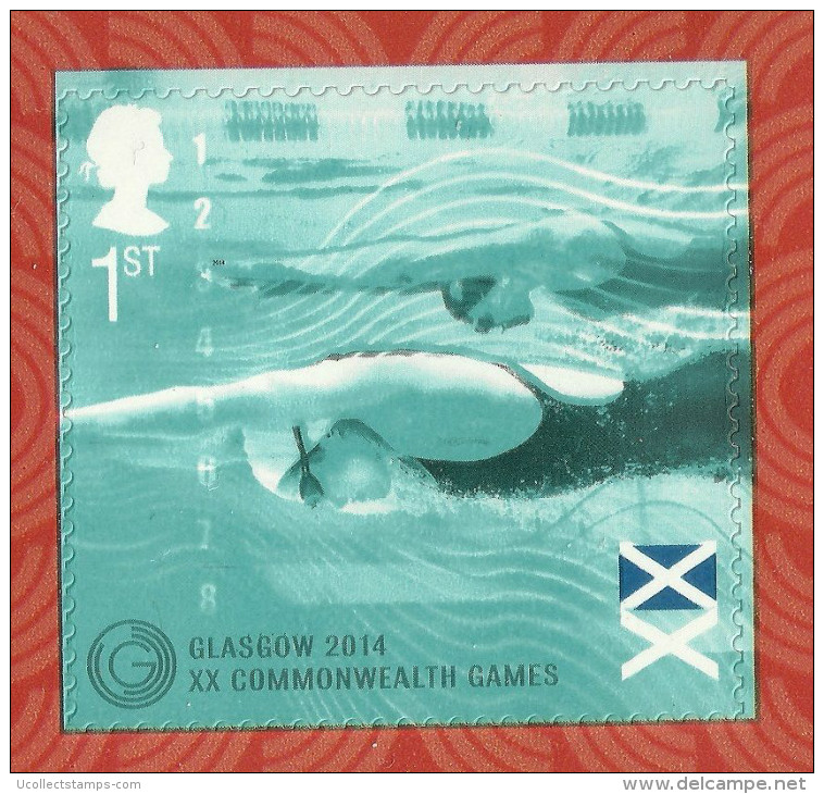 Great Britain 2014  Commonwealth Games  Swimming  Selfadhesive   Postfris/mnh/neuf - Neufs