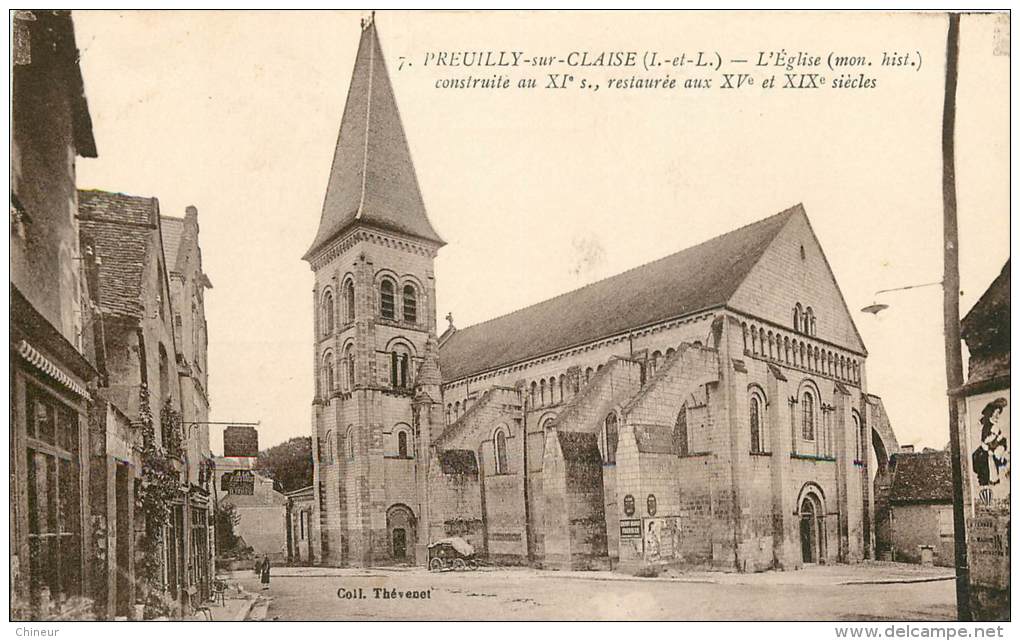 PREUILLY SUR CLAISE EGLISE - Autres & Non Classés