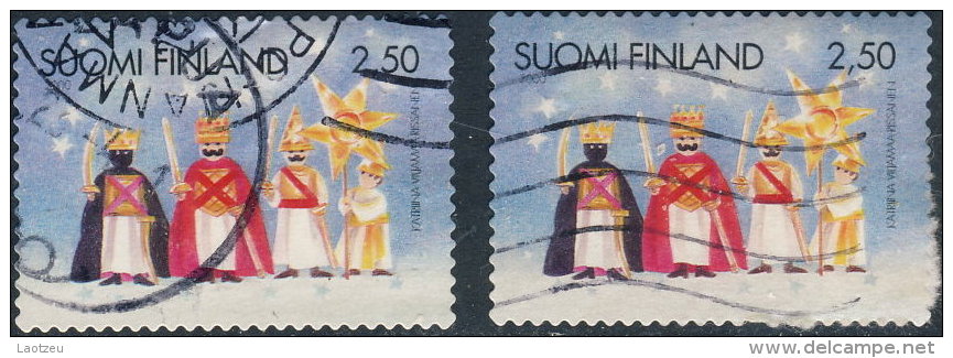 Finlande  2000. ~ YT 1509 à 1510 Par 2 - Série Noël - Used Stamps