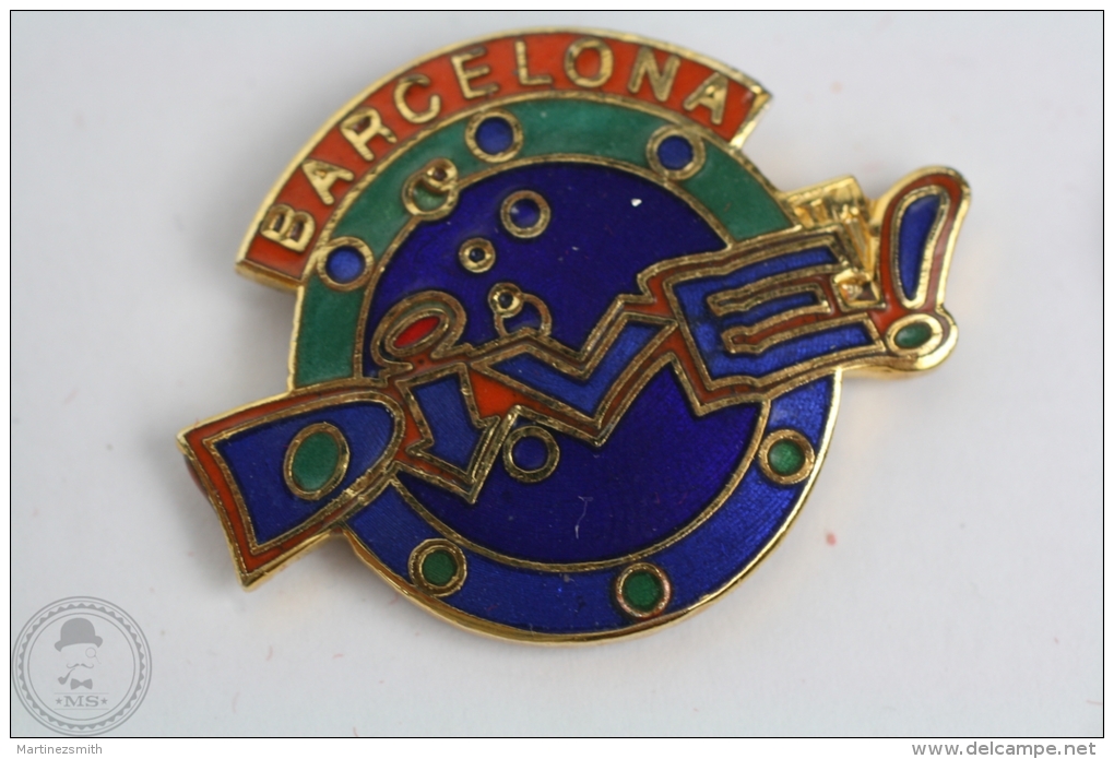 Barcelona Dive! - Pin Badge  #PLS - Tauchen