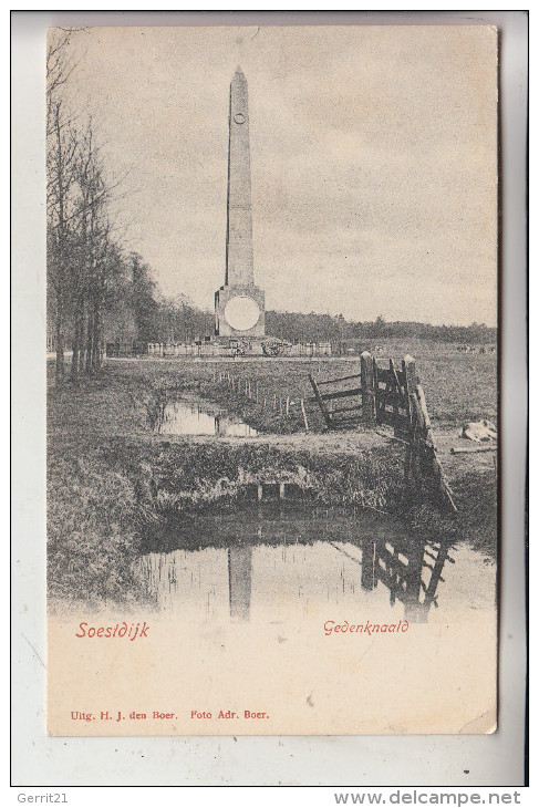 NL - UTRECHT - SOESTDIJK, Gedanknaald, Early Card - Undivided Back - Soestdijk