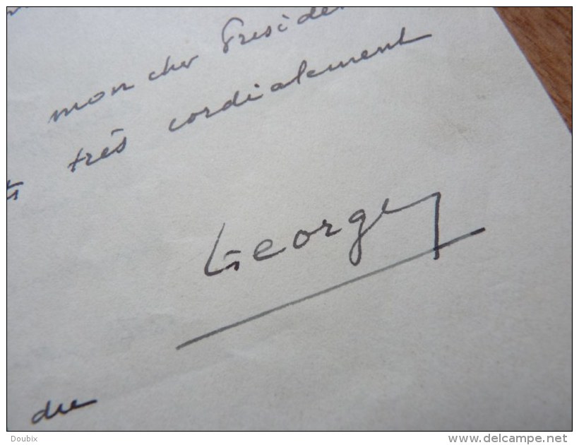 General Alphonse GEORGES (1875-1951) - Guerre 14/18, 39/45, Attentat Marseille, CFLN ... - AUTOGRAPHE - Autres & Non Classés