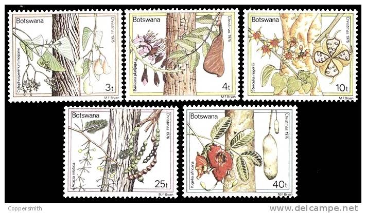 (049) Botswana  1976  Christmas / Noel / Weihnachten / Flowers / Plants / Fleurs  ** / Mnh  Michel 174-78 - Botswana (1966-...)