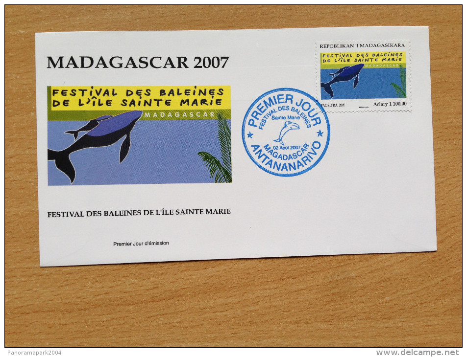Madagascar Madagaskar 2007 Mi. 2649 FDC Enveloppe 1er Jour Festival Des Baleines Whales Wal Faune Fauna - Madagaskar (1960-...)