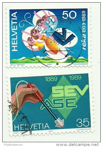 1989 - Svizzera 1327/28 Avvenimenti C3455, - Gebraucht