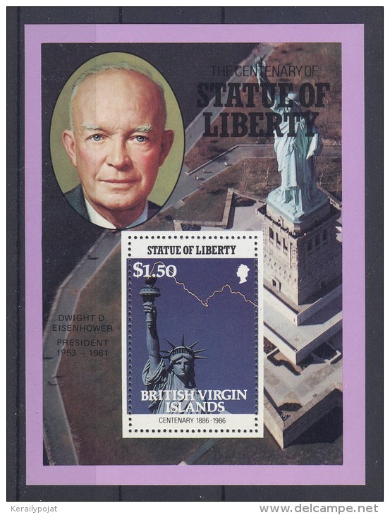 British Virgin Islands - 1986 Statue Of Liberty 1.5$ Block MNH__(TH-142) - British Virgin Islands