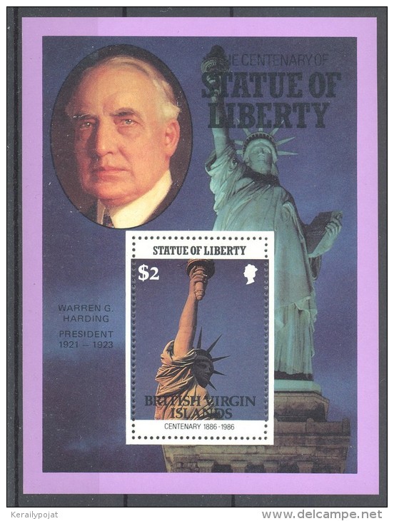 British Virgin Islands - 1986 Statue Of Liberty 2$ Block MNH__(TH-11927) - Iles Vièrges Britanniques