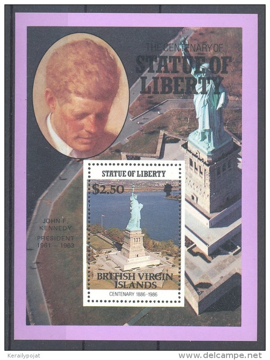 British Virgin Islands - 1986 Statue Of Liberty 2.5$ Block MNH__(TH-12194) - British Virgin Islands