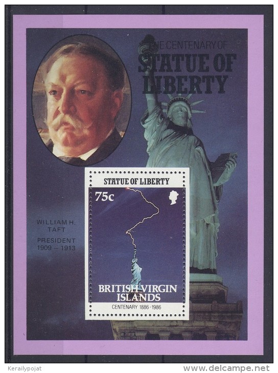 British Virgin Islands - 1986 Statue Of Liberty 75c Block MNH__(TH-3637) - British Virgin Islands