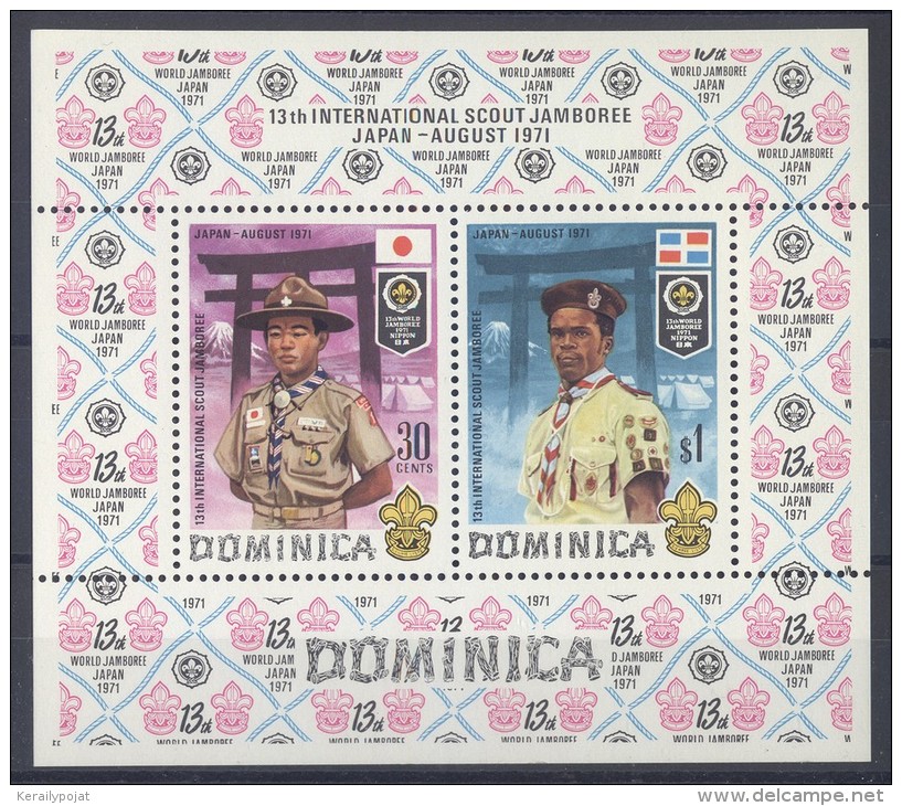 Dominica - 1971 Scouts Block MNH__(TH-2662) - Dominica (...-1978)