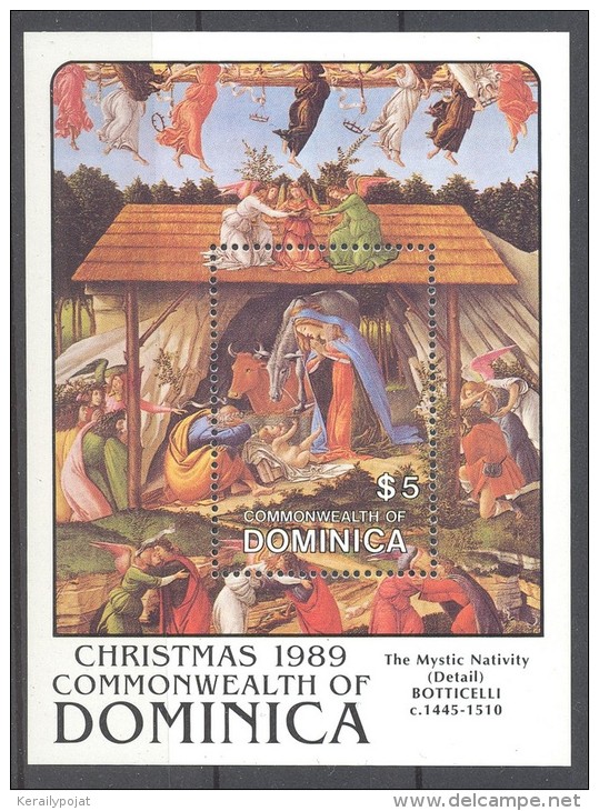 Dominica - 1989 Christmas Block (1) MNH__(TH-11765) - Dominica (1978-...)