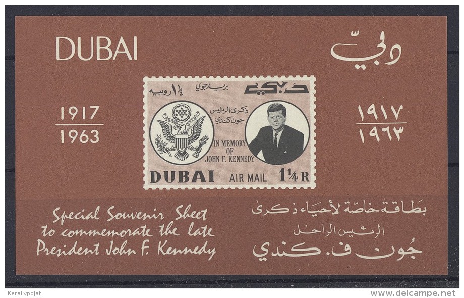 Dubai - 1964 John F. Kennedy Block MNH__(TH-1507) - Dubai