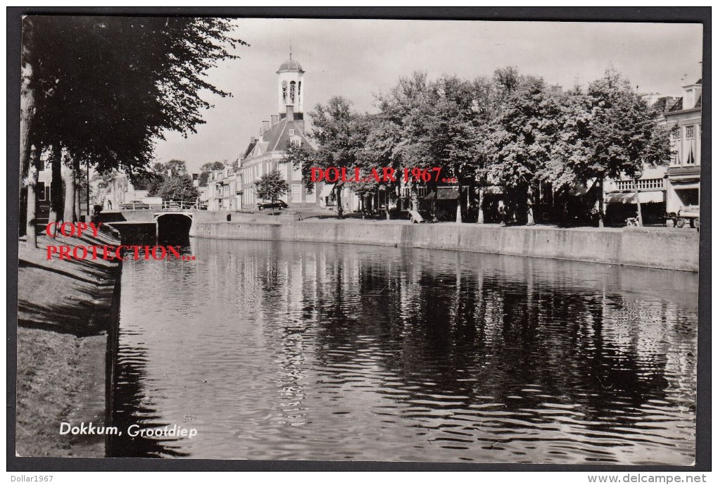 Dokkum , Grootdiep Rond 1953 , Niet Gelopen ,.. 2 Scans  For Condition. ( Originalscan !!! ) - Dokkum