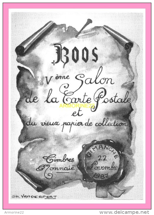 CPM DE BOOS    5eme Salon De La Carte Postale Et Du Vieux Papier De Collection Novembre 1987 - Otros & Sin Clasificación