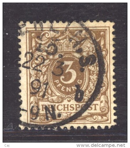 Allemagne  -  Reich  :  Mi  45 Da  (o)  Signé - Geprüft  , Variété: Timbre Large Cote: 50 &euro; - Gebraucht