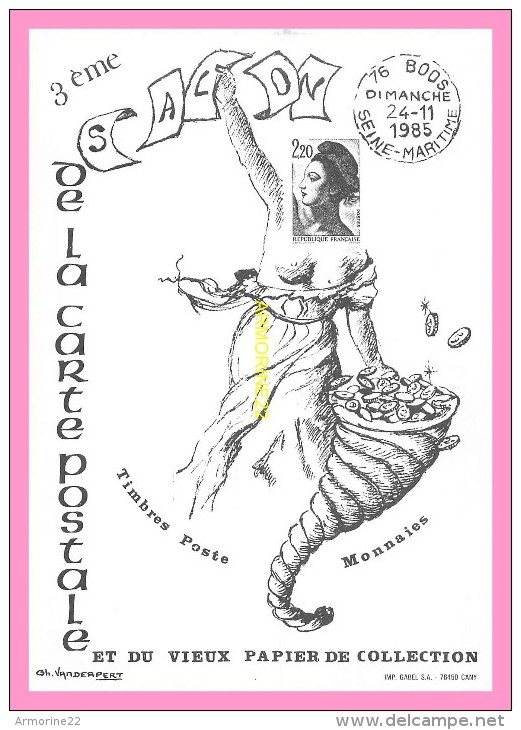 CPM DE BOOS    3eme Salon De La Carte Postale Et Du Vieux Papier De Collection Novembre 1985 - Otros & Sin Clasificación
