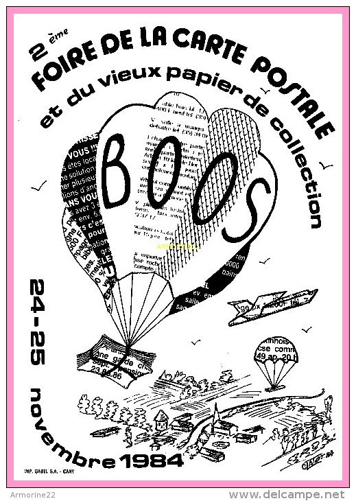 CPM DE BOOS    2eme Salon De La Carte Postale Et Du Vieux Papier De Collection Novembre 1984 - Otros & Sin Clasificación