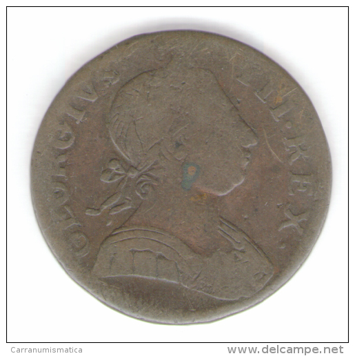 GREAT BRITAIN / GRAN BRETAGNA - George IV - 1/2 PENNY ( 1775 ) Copper - B. 1/2 Penny