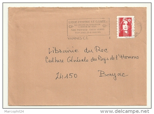 MORBIHAN  - Dépt N° 56 = VANNES CT 1995 = Flamme Type II = SECAP = Ligue Contre Le Cancer - Mechanical Postmarks (Advertisement)