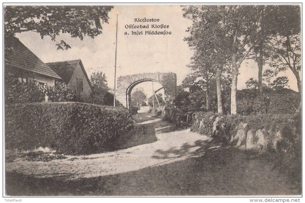 Klostertor Ostseebad KLOSTER Auf Insel Hiddensoe Hiddensee 21.7.1921 Infla Frankatur Gelaufen - Hiddensee