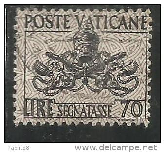 VATICANO VATIKAN VATICAN 1968 SEGNATASSE TAXES DUE TASSE TRIREGNO E CHIAVI DECUSSATE LIRE 10 USATO USED - Taxes