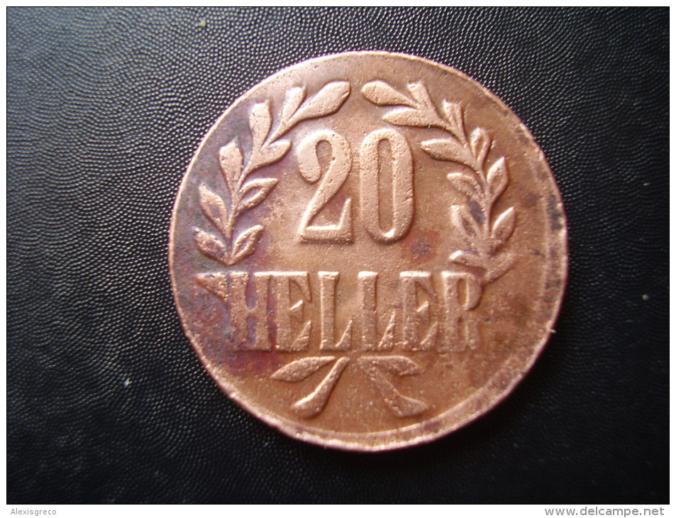 DOA  1916 EMERGENCY TABORA COINS 20 HELLER COPPER TYPE B - B . - Africa Orientale Tedesca