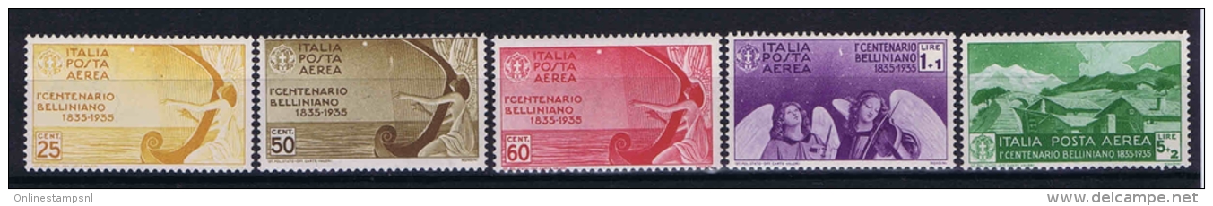 Italy: 1935 Sa A90  - A 94 , Mi 538 - 542, MNH/** - Airmail