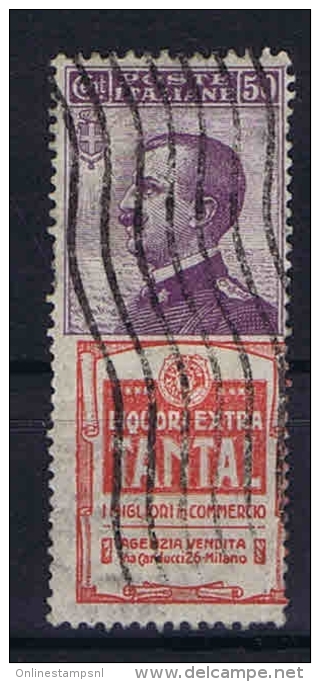 Italy:  Italia Regno  Sa PU 18 Pubblicitario TANTAL  Used  Some Paper From Letter On Back - Reklame