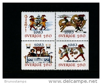 SWEDEN/SVERIGE - 1983  CHRISTMAS  BLOCK  MINT NH - Blocks & Sheetlets