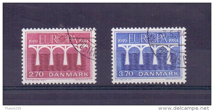 DANMARK STAMPS EUROPA 1984  USED-COMPLETE SET - 1984