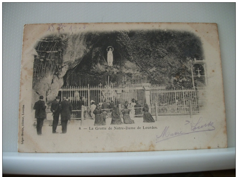 LOT E DE 100 CARTES POSTALES ANCIENNES DIFFERENTES SUR LOURDES RELIGION TOUTES SCANNEES